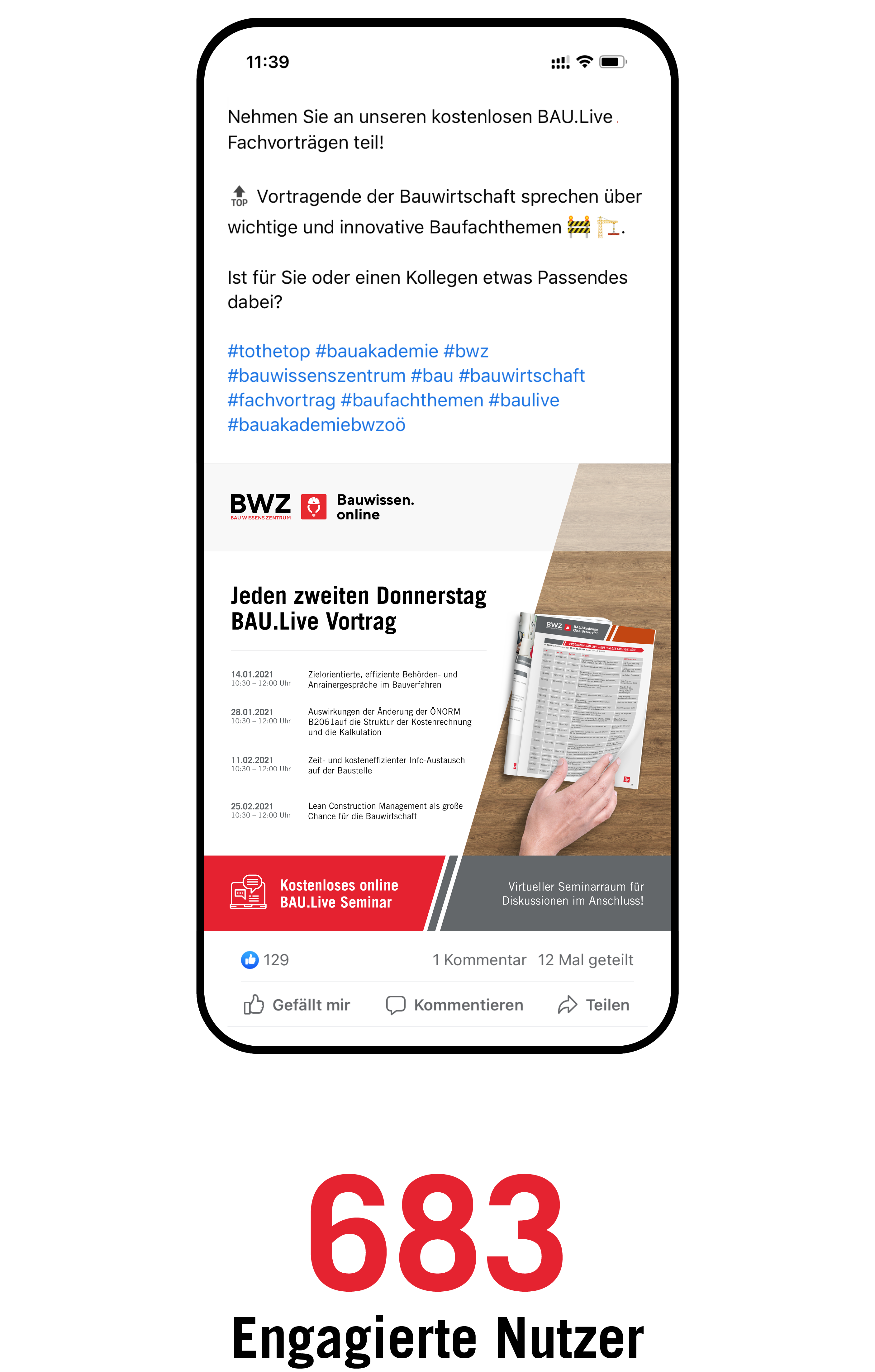 BAUAkademie BWZ OÖ – Social Media Betreuung | MOREMEDIA®