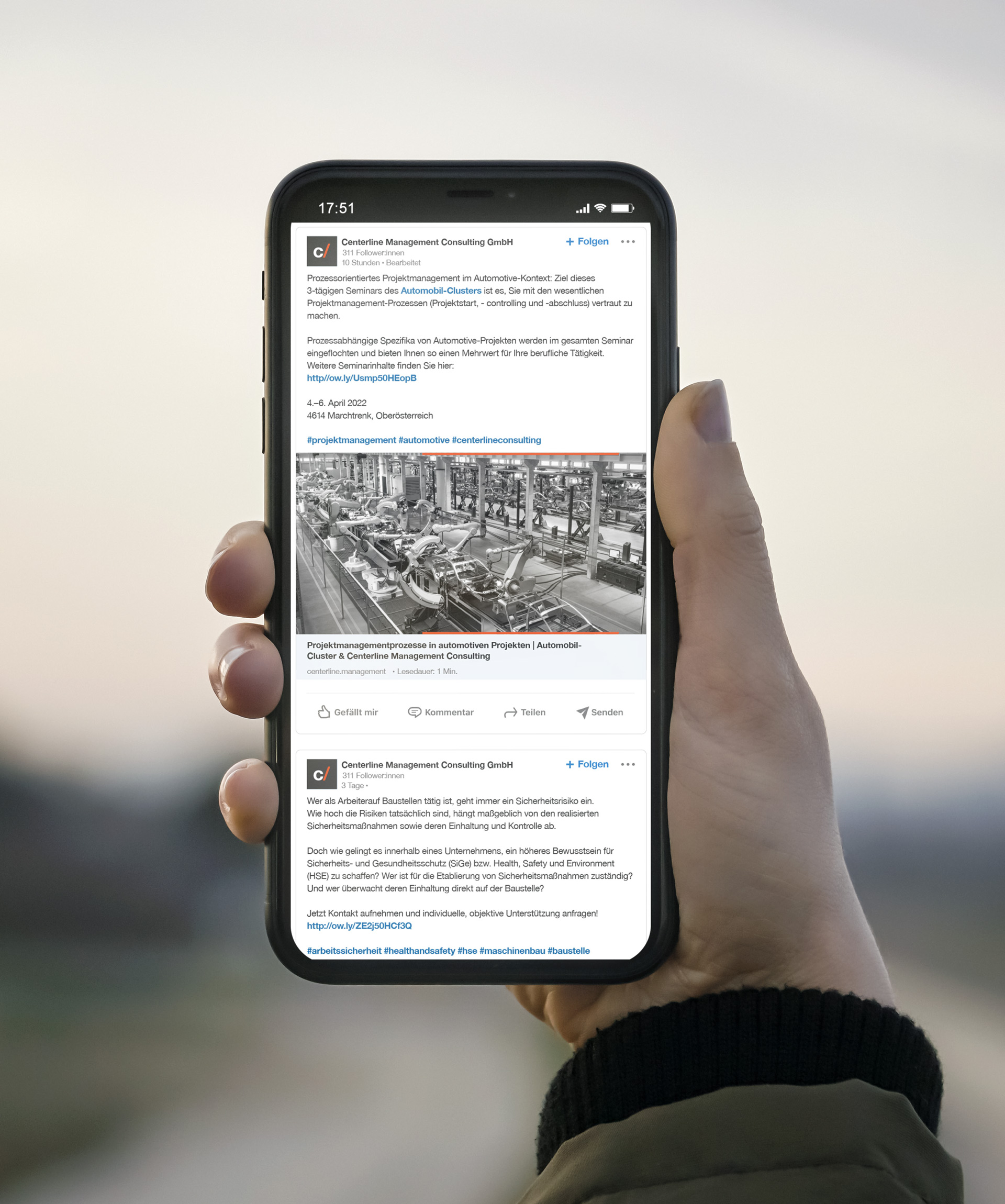 centerline socmed mockup mobil moremedia werbeagentur linz