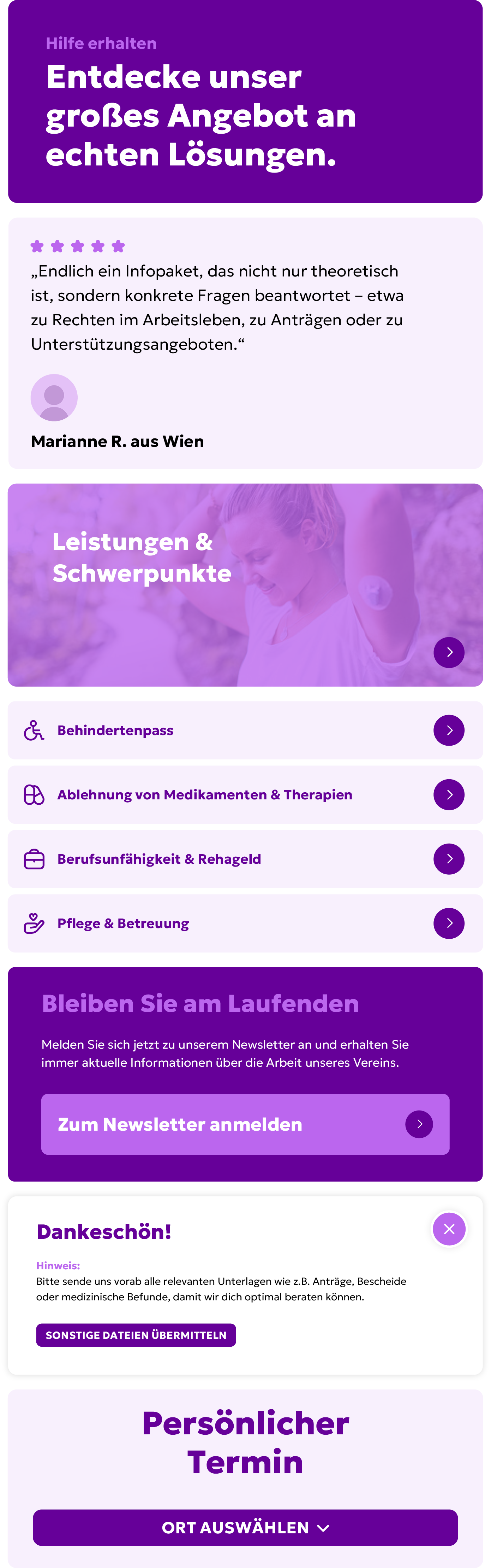 chronischkrank web elemente mobil