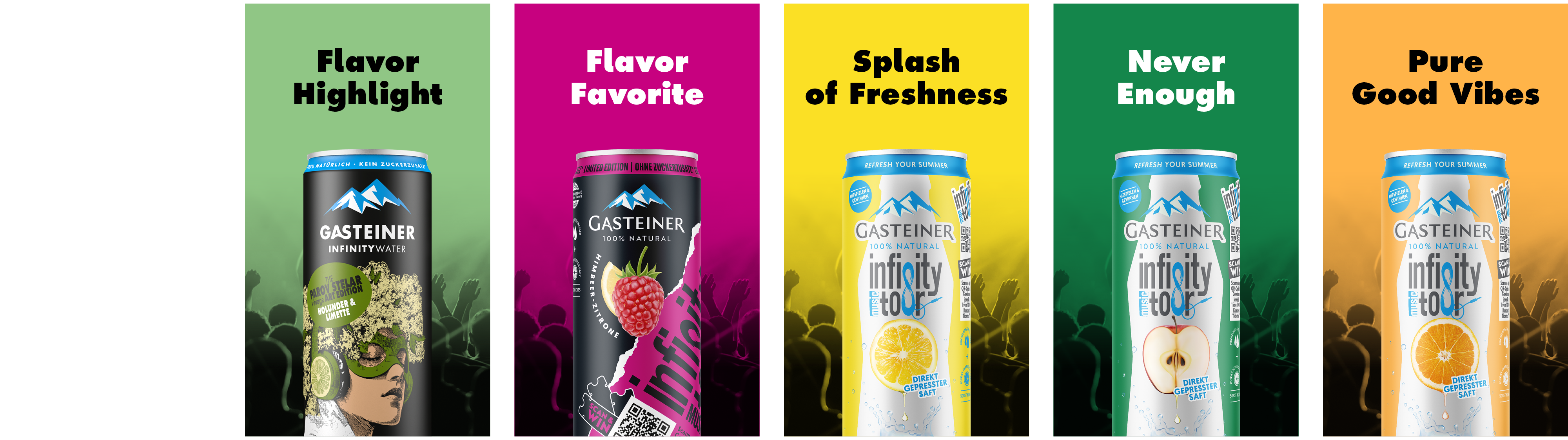 gasteiner infinity flavor lineup
