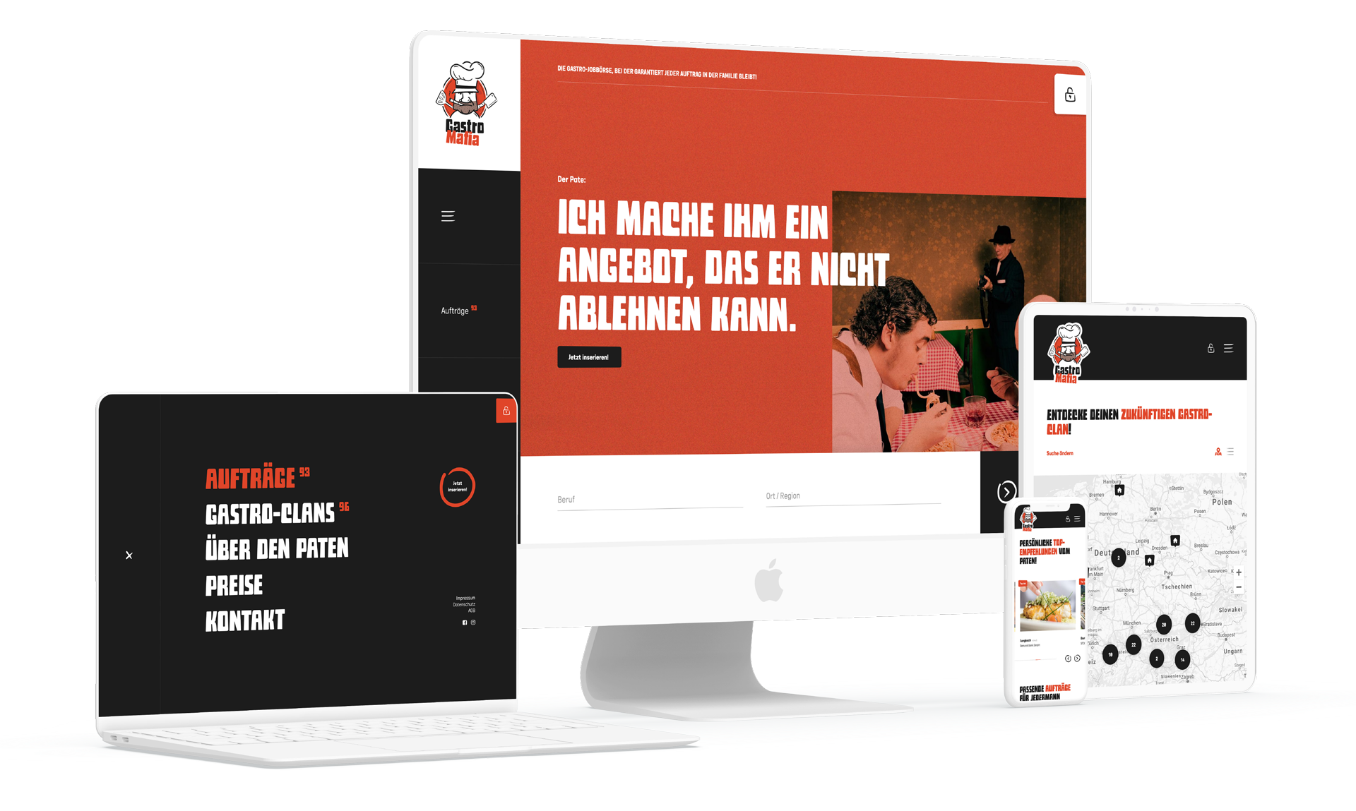 gastromafia website 1 mobil moremedia werbeagentur linz