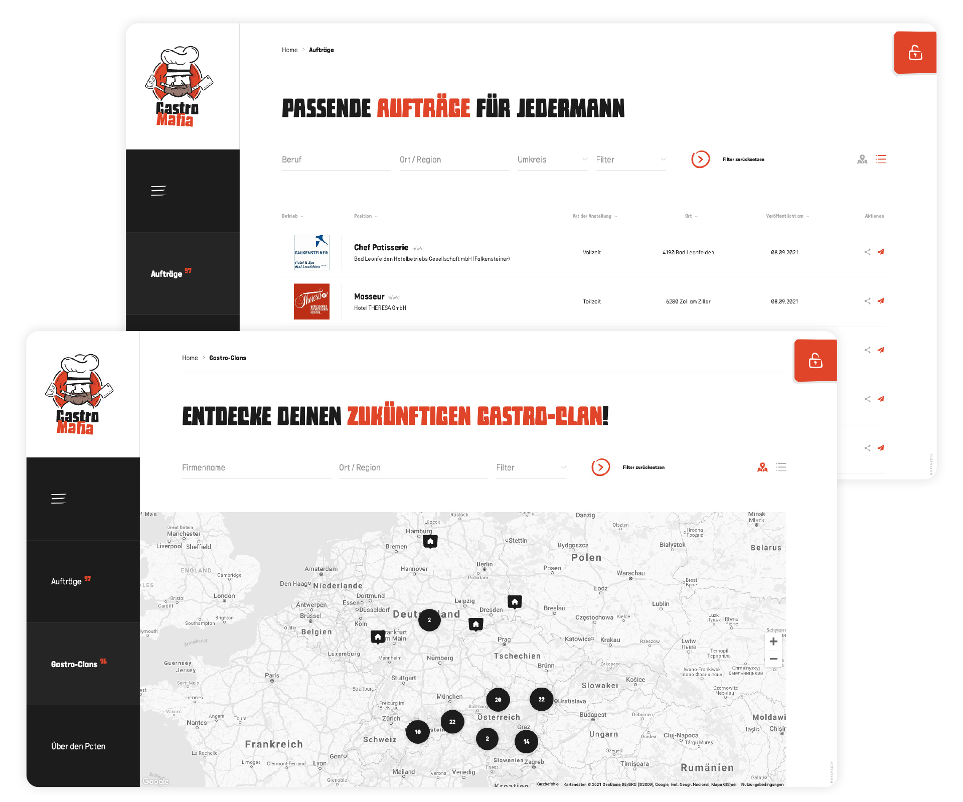 gastromafia website 2 moremedia werbeagentur linz