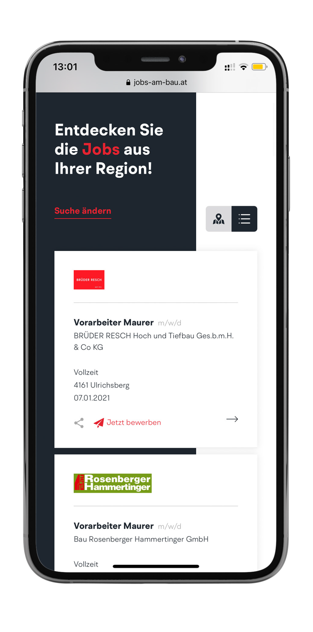 Jobs am Bau – Das neue Bau-Jobportal Österreichs | MOREMEDIA®