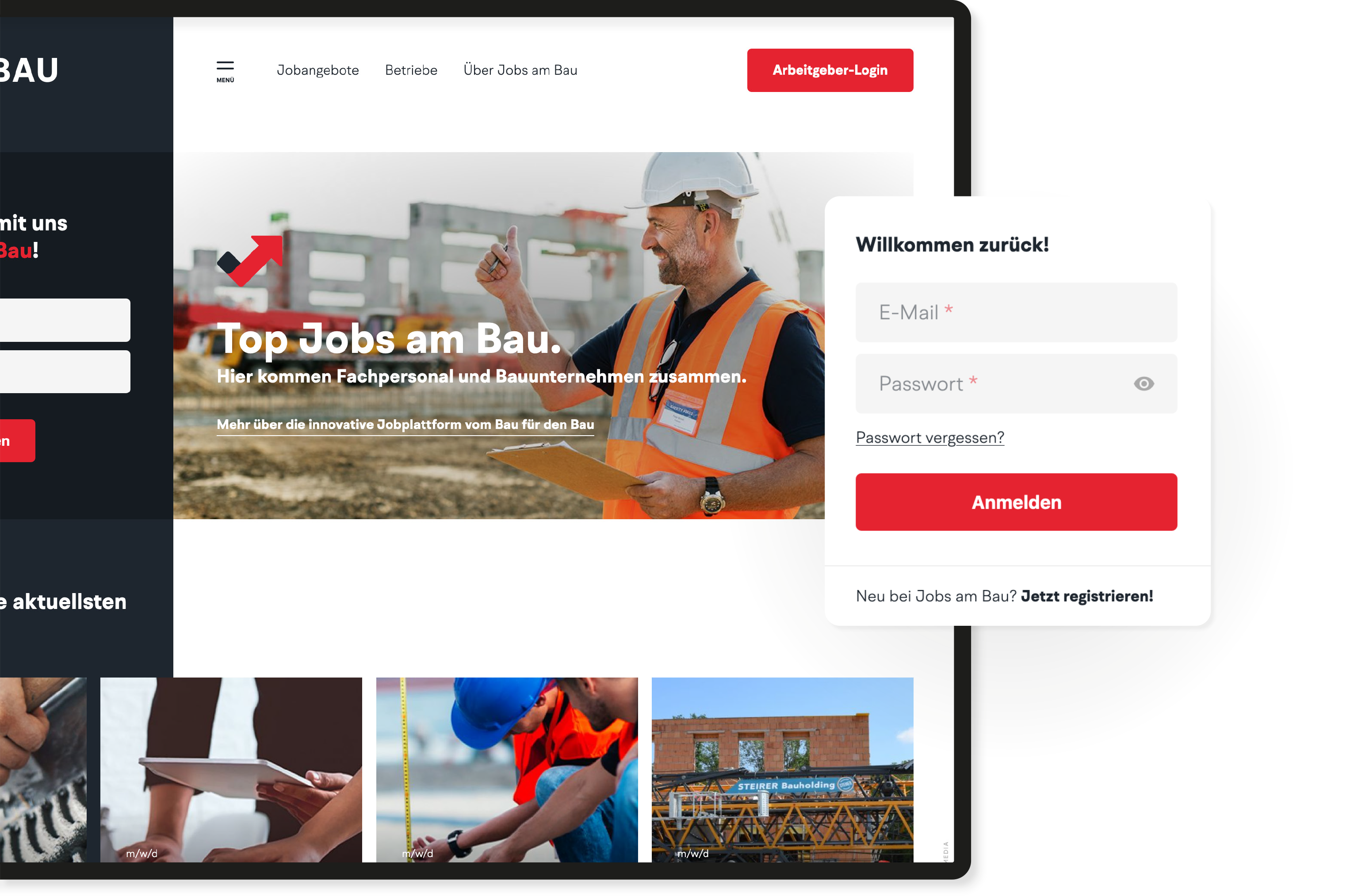 Jobs am Bau – Das neue Bau-Jobportal Österreichs | MOREMEDIA®