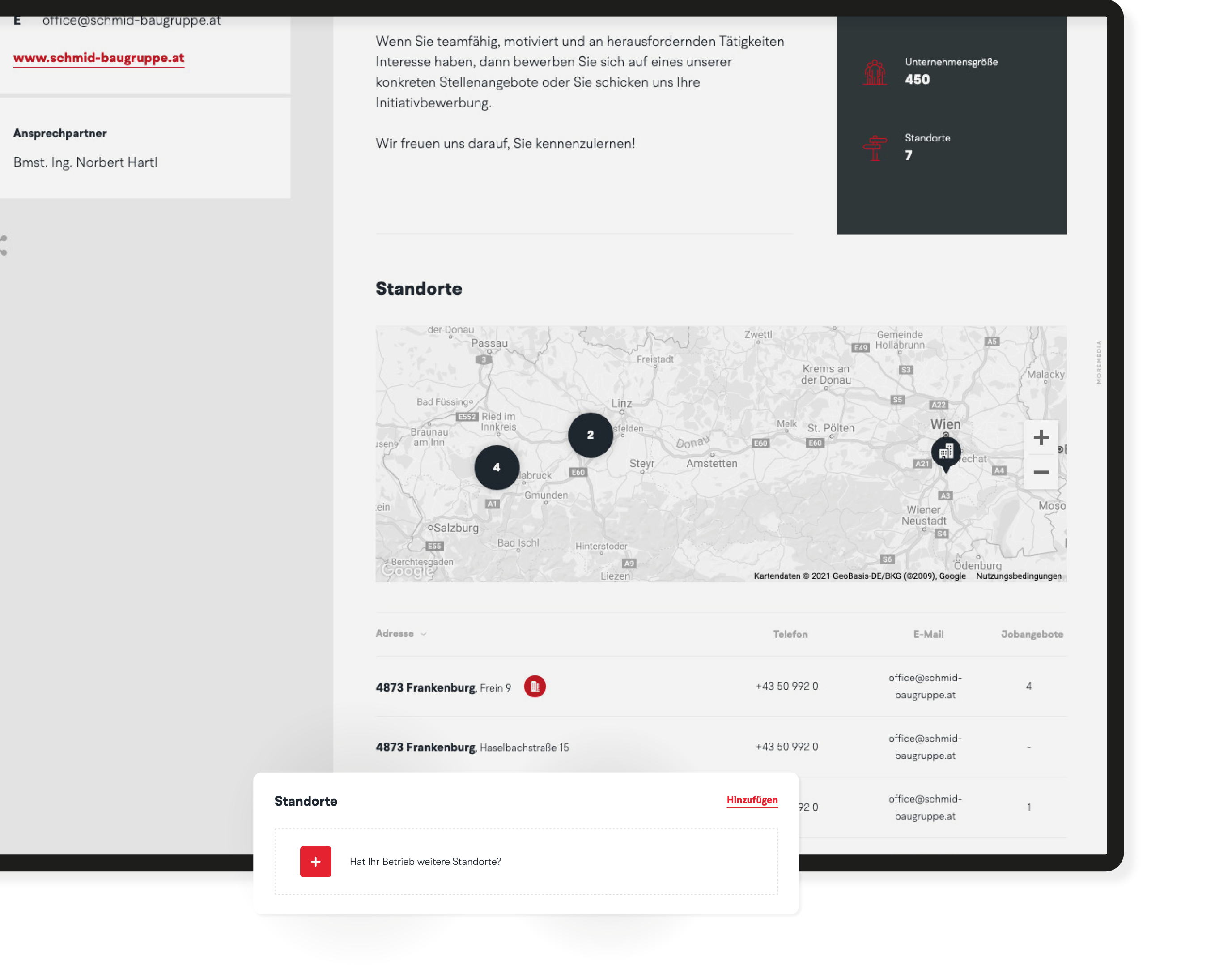 Jobs am Bau – Das neue Bau-Jobportal Österreichs | MOREMEDIA®