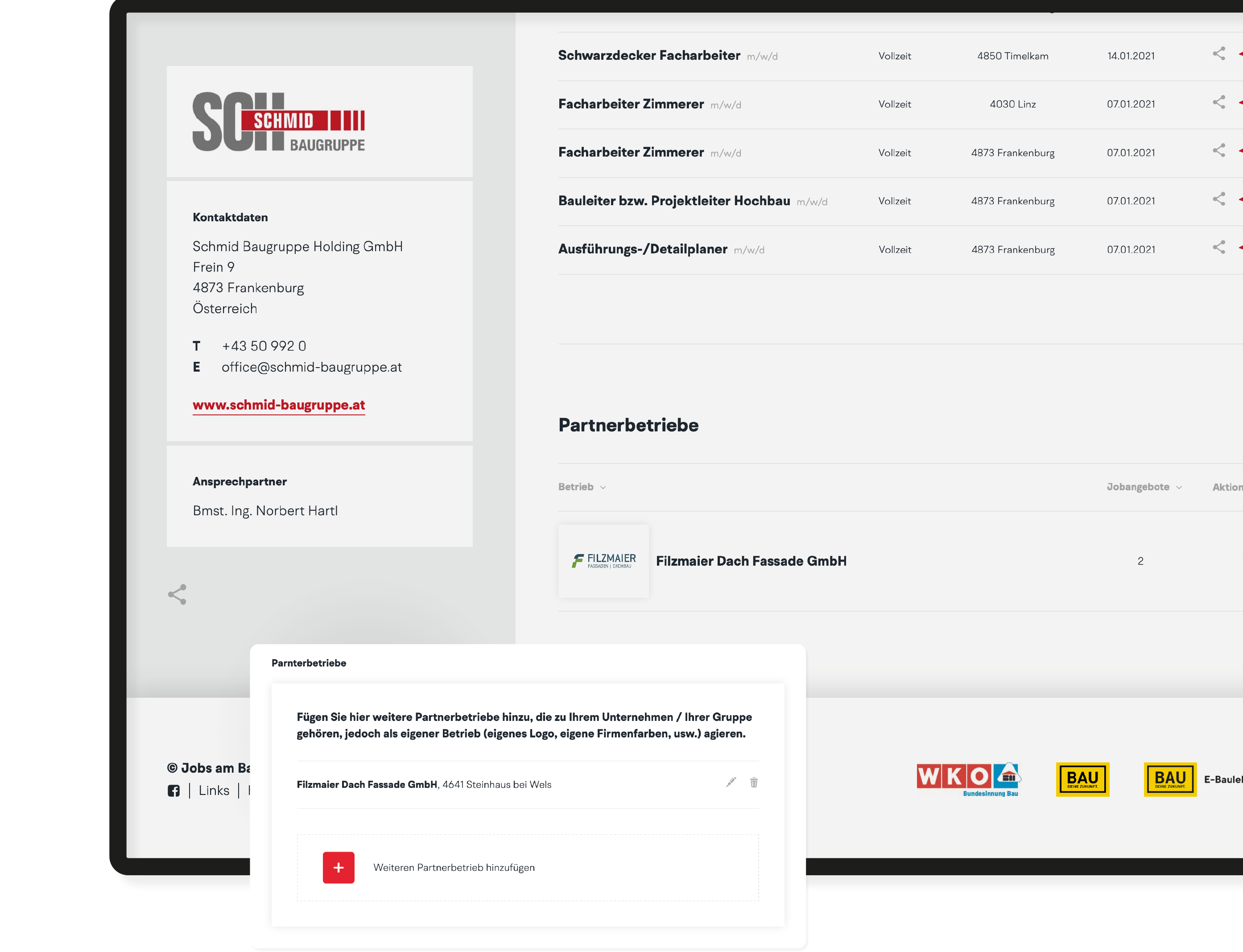 Jobs am Bau – Das neue Bau-Jobportal Österreichs | MOREMEDIA®