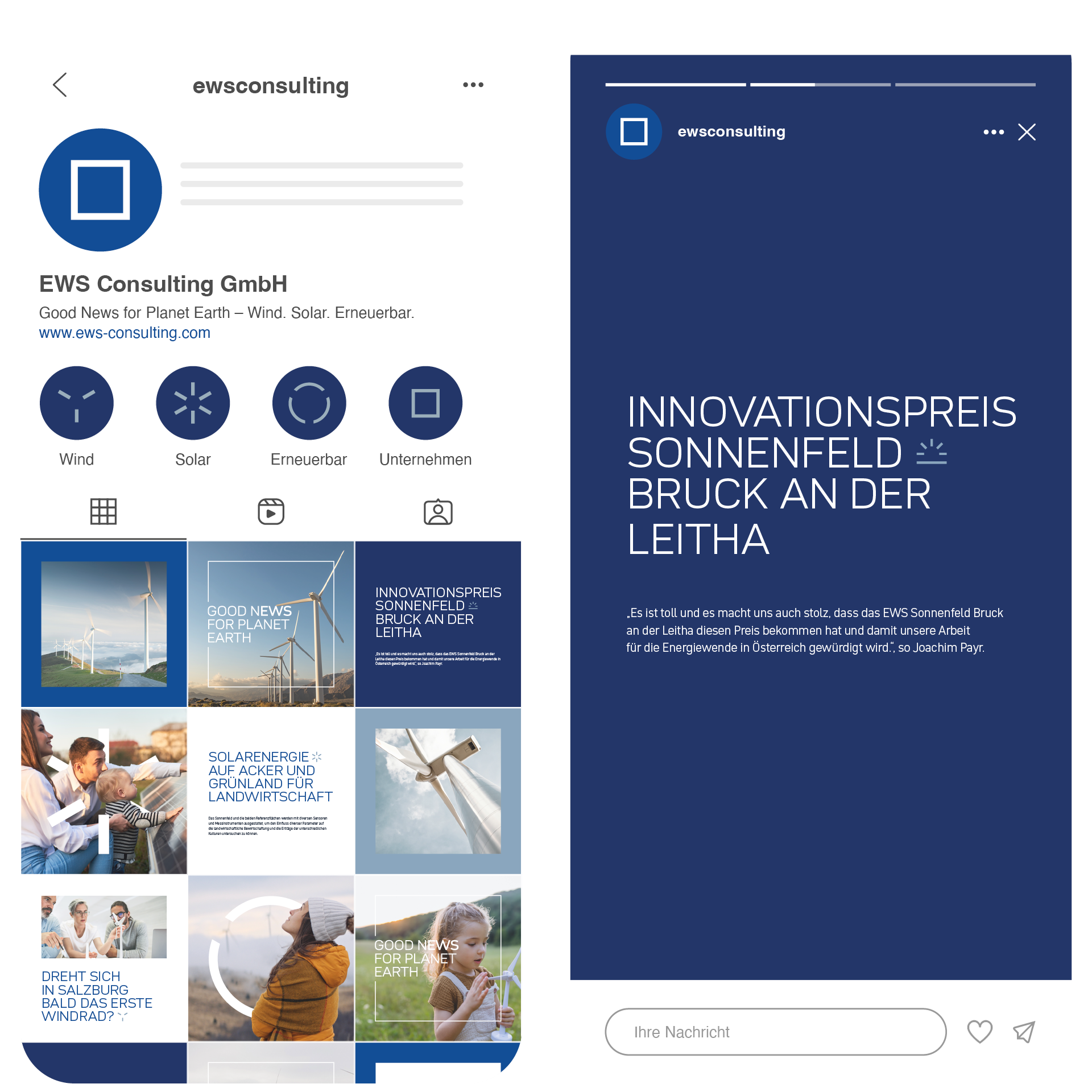 moremedia werbeagentur linz instagram mobil ews