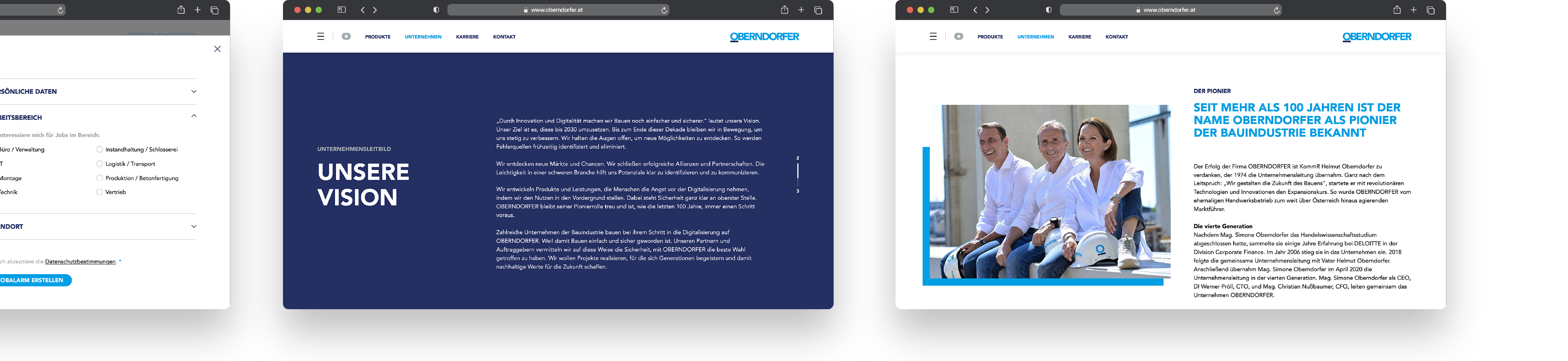 OBERNDORFER – Neue Website für den Pionier im Bereich Betonfertigteile | MOREMEDIA®