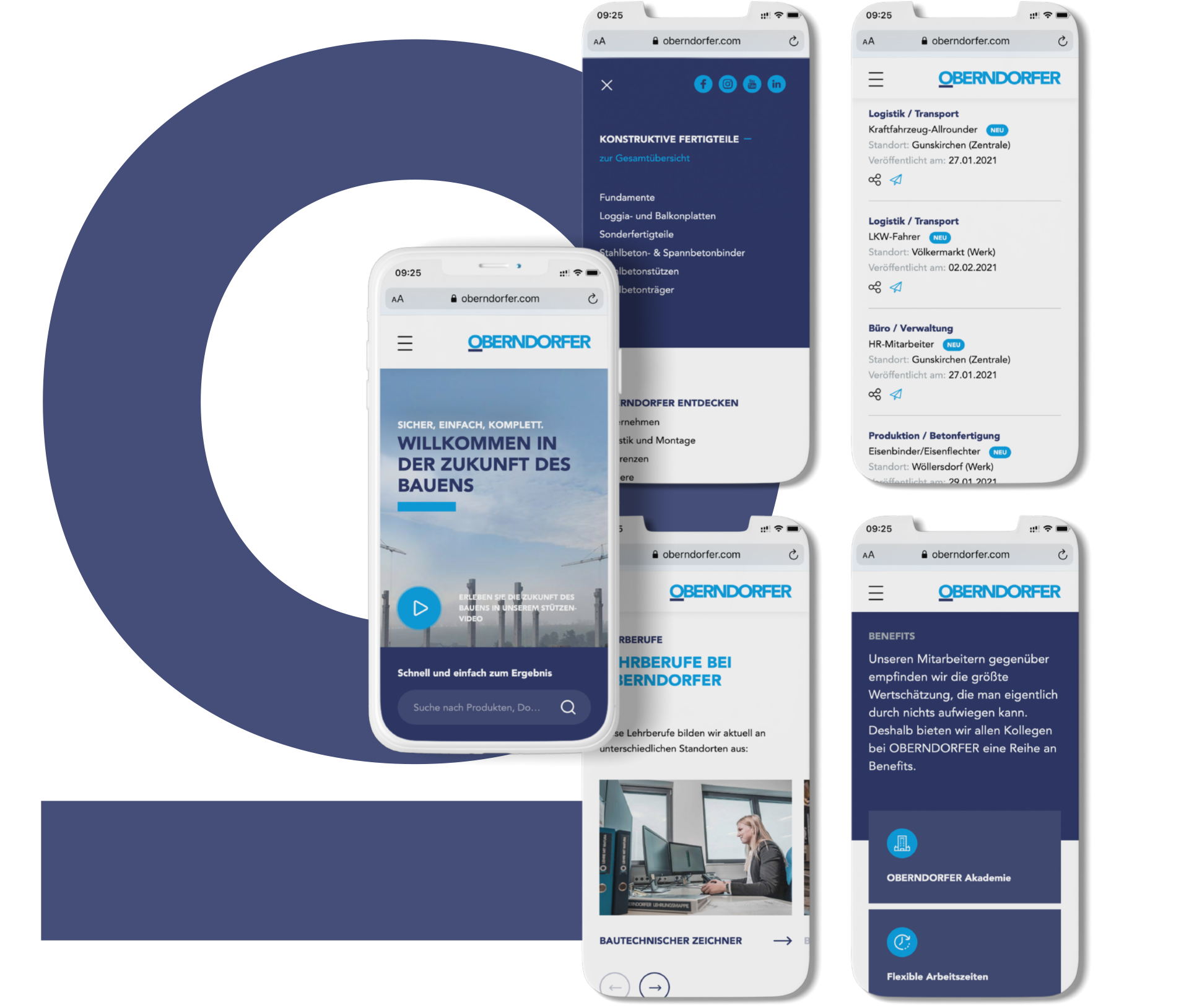 OBERNDORFER – Neue Website für den Pionier im Bereich Betonfertigteile | MOREMEDIA®