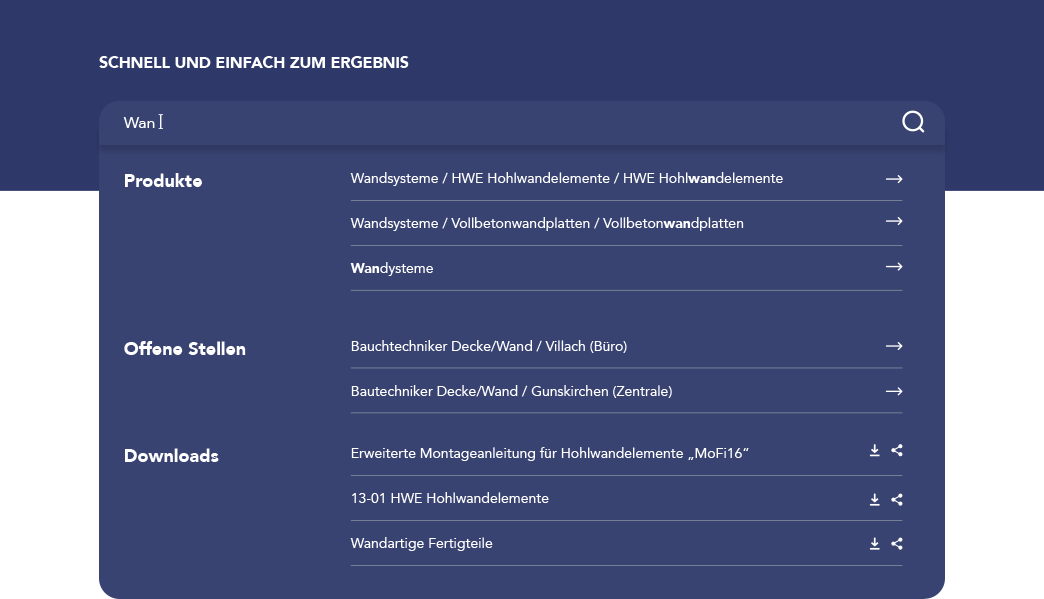 OBERNDORFER – Neue Website für den Pionier im Bereich Betonfertigteile | MOREMEDIA®