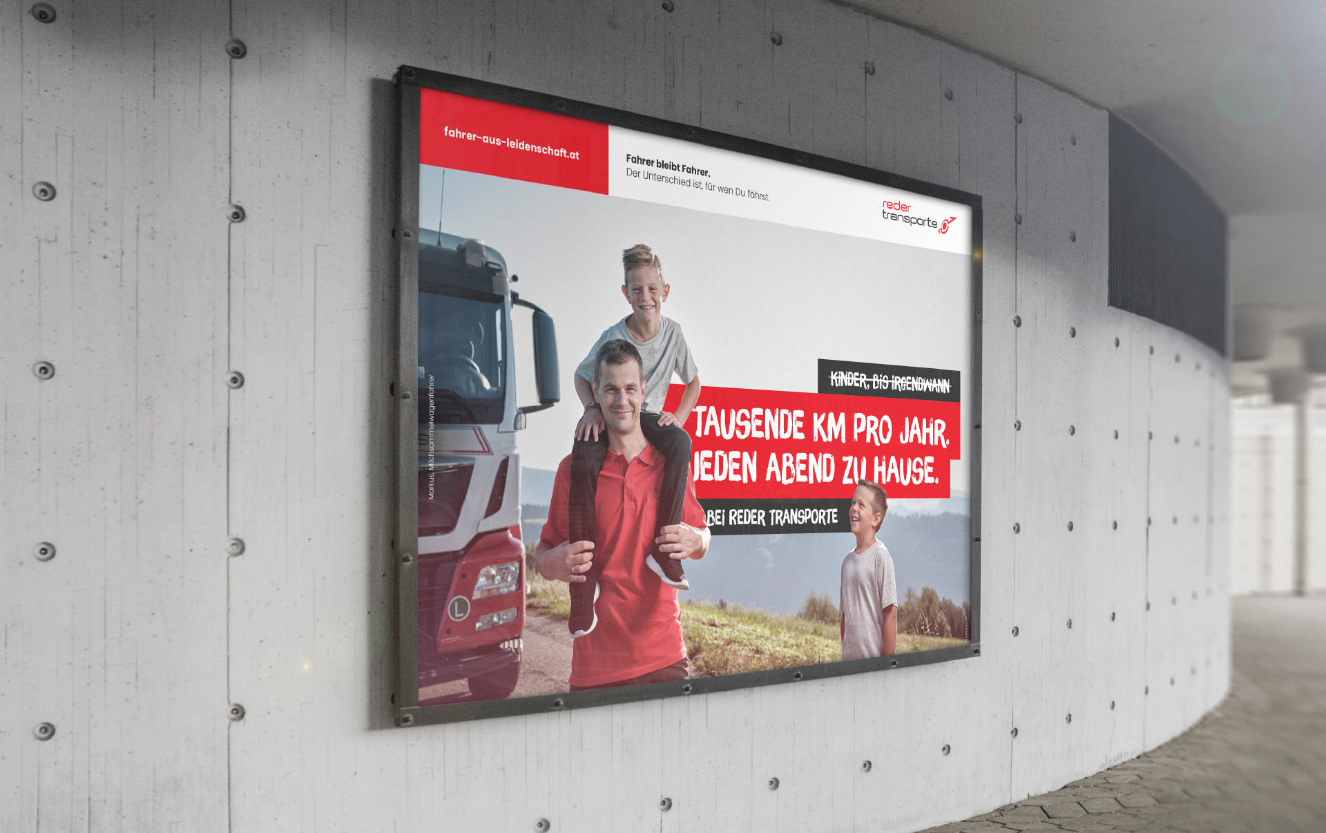 Fahrer bleibt Fahrer - Recruitingkampagne für Reder Transporte