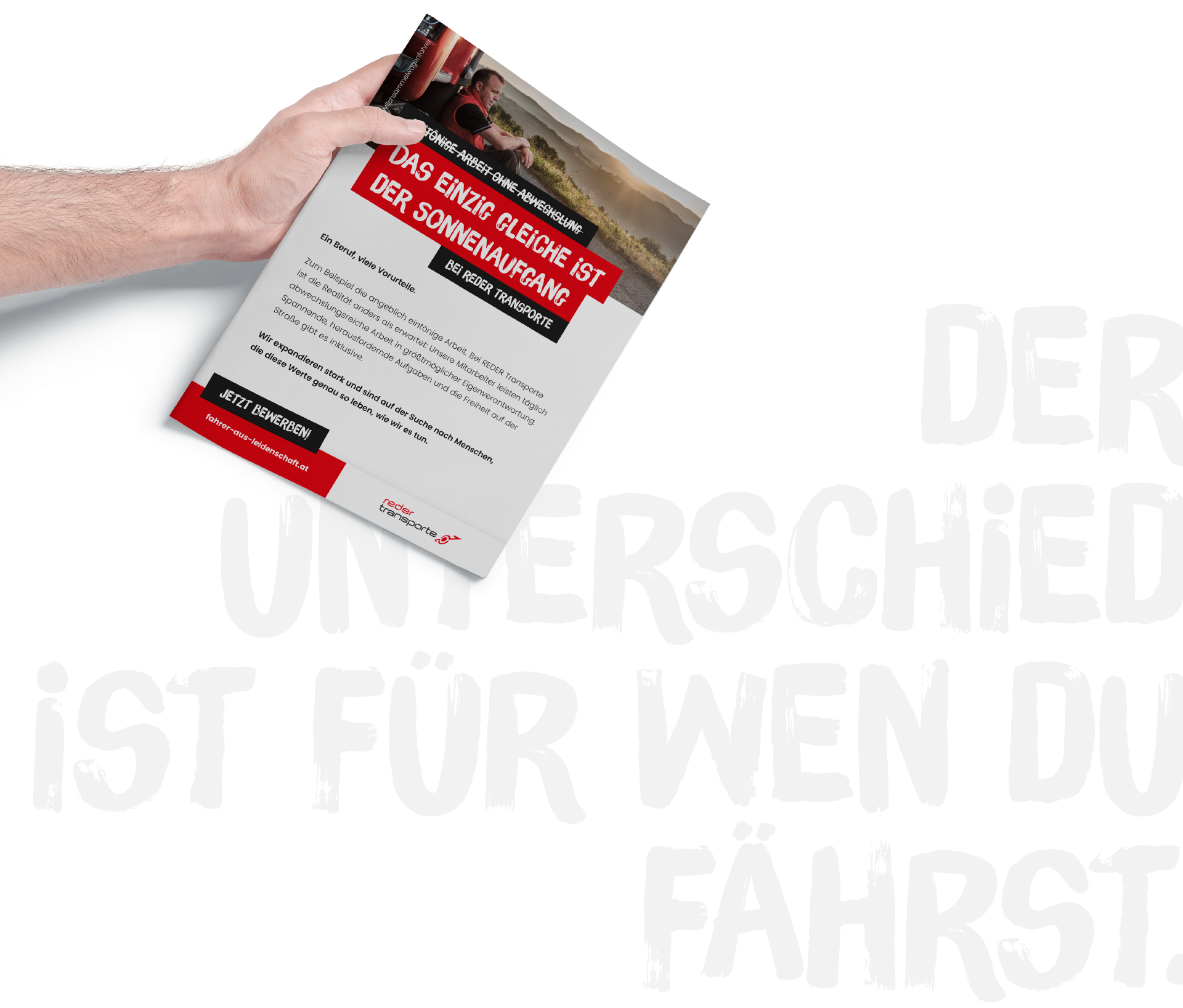 Fahrer bleibt Fahrer - Recruitingkampagne für Reder Transporte
