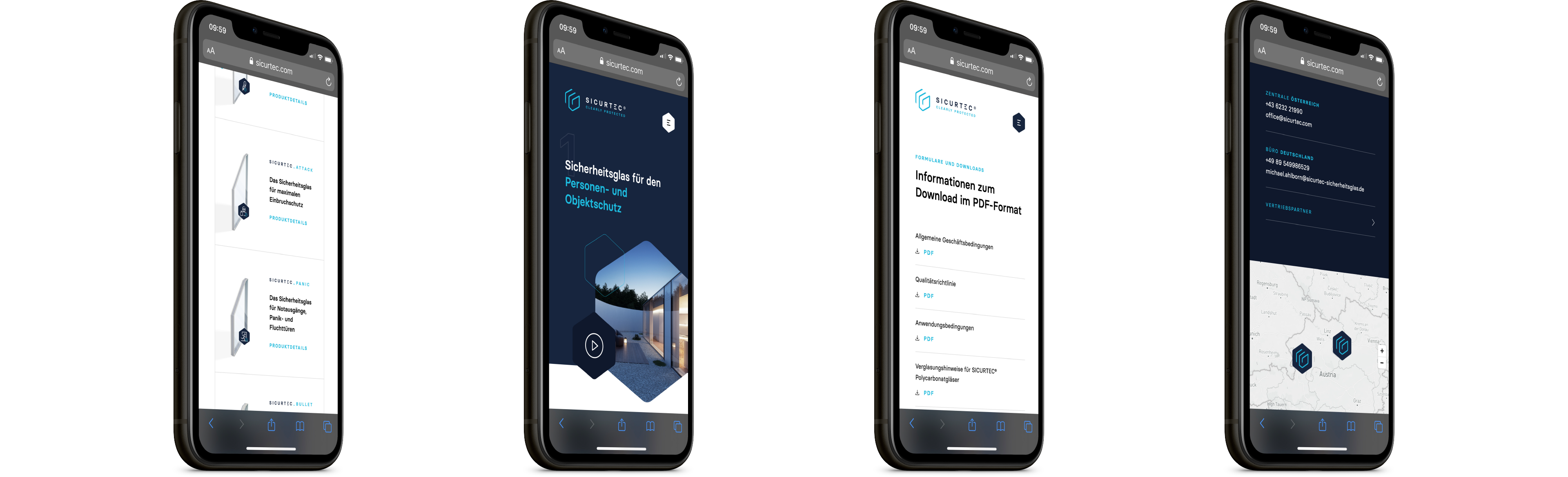 sicurtec website iphone 2 moremedia werbeagentur linz